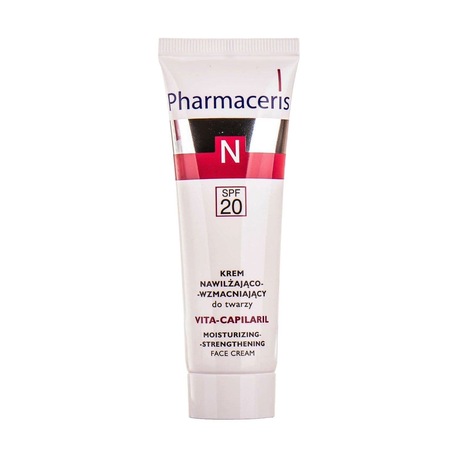 Зволожувальний зміцнювальний крем для обличчя Pharmaceris N Vita Capilaril Moisturizing-Strengthening Face Cream SPF 20, 50 мл